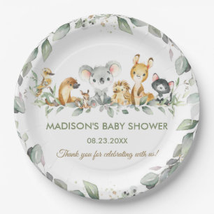 Australisch Baby shower van Birthday Greenery Papieren Bordje