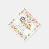 Australisch Baby shower voor roze meislepels Servet (Hoek)