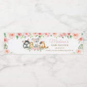 Australisch Baby shower voor roze meislepels Waterfles Etiket (Enkel label)