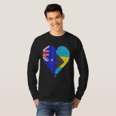 Australisch Bahamaans vlaggenhart T-shirt (Voorkant volledig)