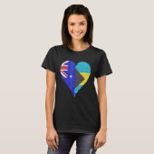 Australisch Bahamaans vlaggenhart T-shirt (Voorkant volledig)