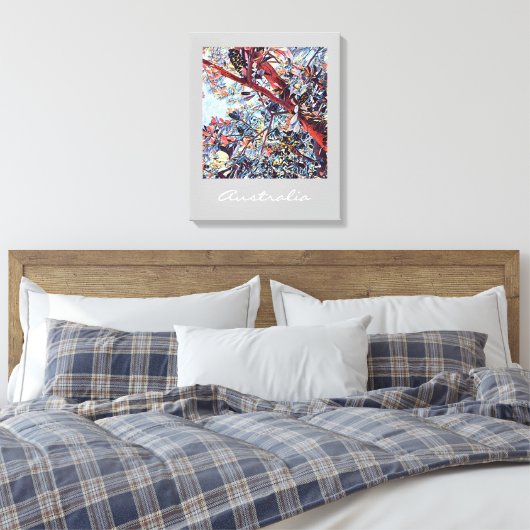 Australisch Banksia: inheems plant Canvas Afdruk (Insitu (Slaapkamer))