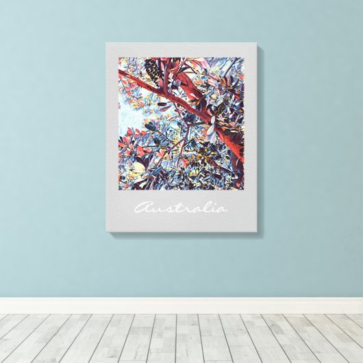 Australisch Banksia: inheems plant Canvas Afdruk (Insitu (Houten vloer))