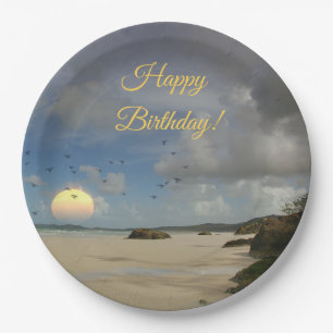Australisch Beach Happy Birthday Papieren Bordje