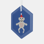 Australisch Beer met Kerstmis Koala Glas Ornament (Voorkant links)