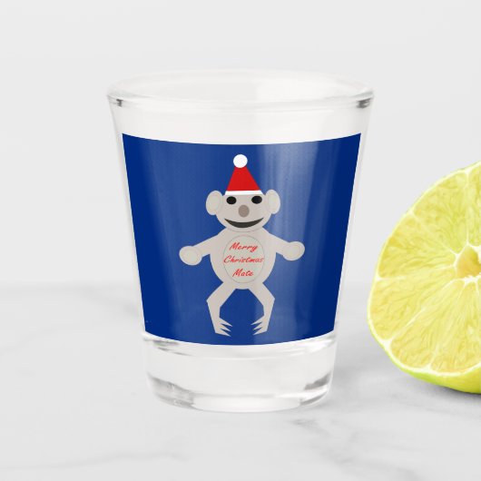 Australisch Beer met Kerstmis Koala Shot Glas (Voorkant)