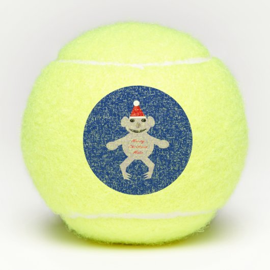 Australisch Beer met Kerstmis Koala Tennisballen (Voorkant)