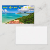 Australisch blauw tropisch eiland Beach Visitekaartje (Voorkant / Achterkant)