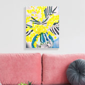 Australisch bloemcanvas met gele Wattle-kunst Canvas Afdruk (Insitu (Woonkamer))