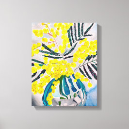 Australisch bloemcanvas met gele Wattle-kunst Canvas Afdruk