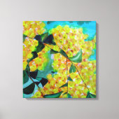 Australisch bloemcanvas met gele Wattle-kunst Canvas Afdruk (Voorkant)