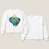 Australisch Boho Schildpad T-Shirt | Zonnige Splas (Voorkant /achterkant)