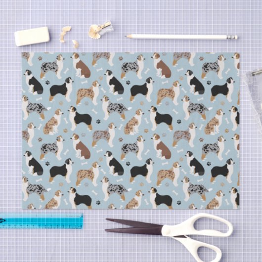 Australisch Bot van schapenhouderij en poesthemapa Tissuepapier (Craft)