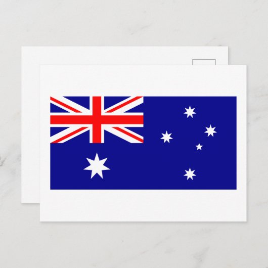 Australisch Briefkaart van de vlag (Voorkant / Achterkant)