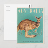 Australisch Briefkaart voor het reizen van Kangar (Voorkant / Achterkant)