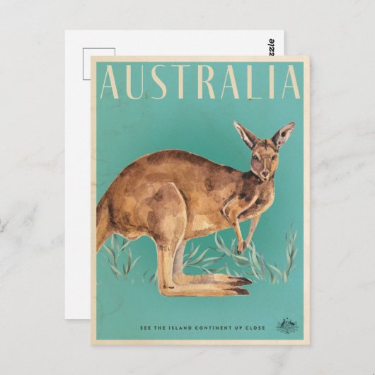  Australisch Briefkaart voor het reizen van Kangar (Voorkant / Achterkant)