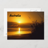 Australisch briefkaart voor strandzonsopgang (Voorkant / Achterkant)