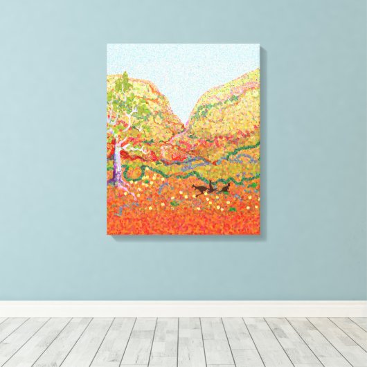 Australisch buitenlandschap canvas afdruk (Insitu (Houten vloer))