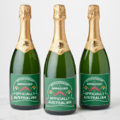 Australisch Burgergeschenk | Aussie Staatsburgersc Sparkling Wijnetiket (Flessen)