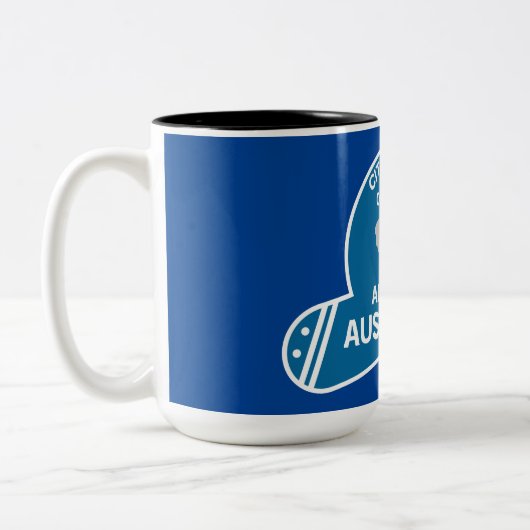 Australisch burgerschap | Aussie Citizen Tweekleurige Koffiemok (Links)