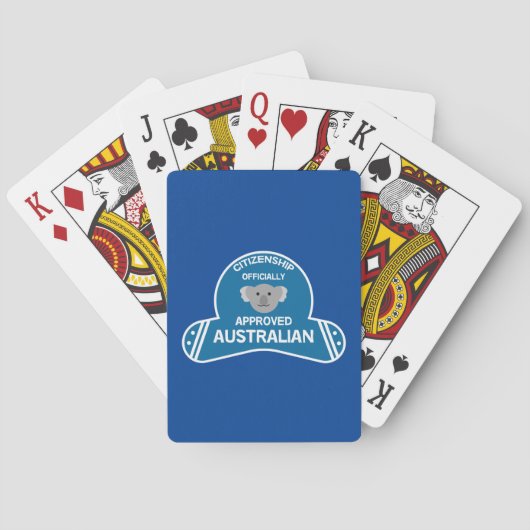Australisch burgerschap | Aussie Citizen Two-Tone Pokerkaarten (Achterkant)
