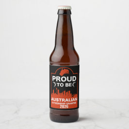 Australisch burgerschap Gift Bier Etiket