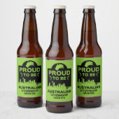 Australisch burgerschap Gift Bier Etiket (Flessen)