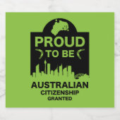 Australisch burgerschap Gift Bier Etiket (Enkel label)