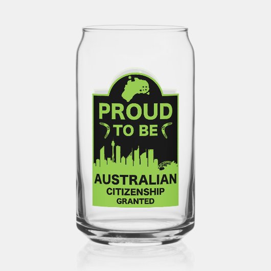 Australisch burgerschap Gift Blikvorm Glas (Voorkant)