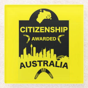 Australisch burgerschap Gift Glazen Onderzetter