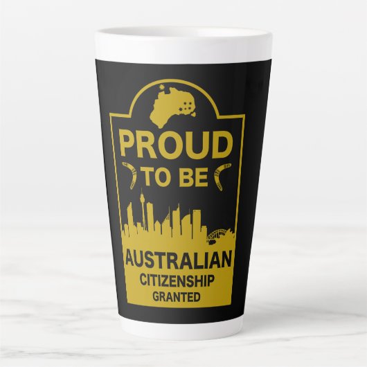 Australisch burgerschap Gift Latte Mok (Voorkant)