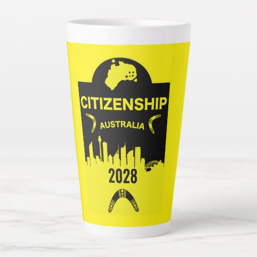 Australisch burgerschap Gift Latte Mok (Voorkant)