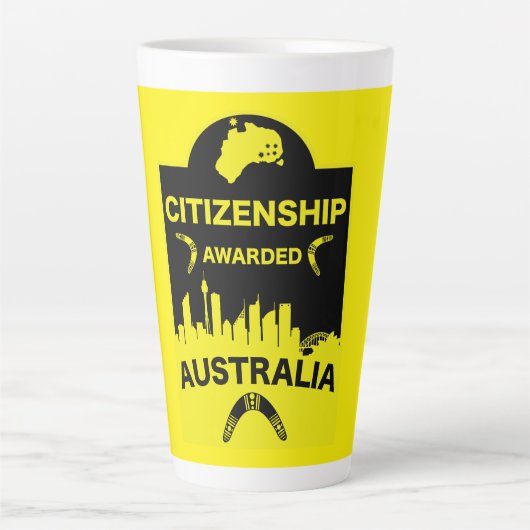 Australisch burgerschap Gift Latte Mok (Voorkant)