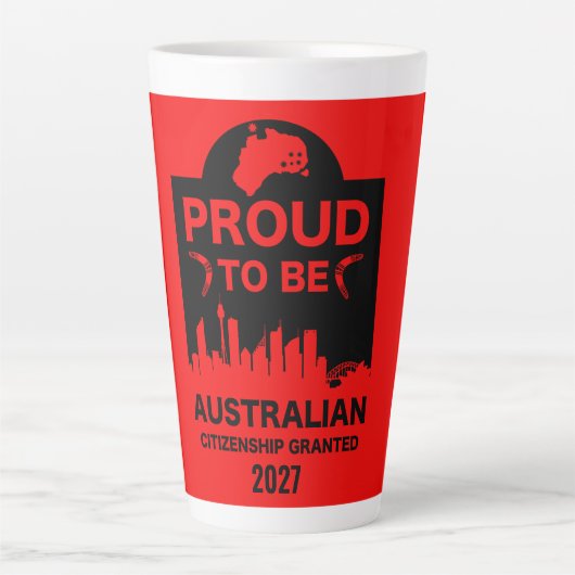 Australisch burgerschap Gift Latte Mok (Voorkant)