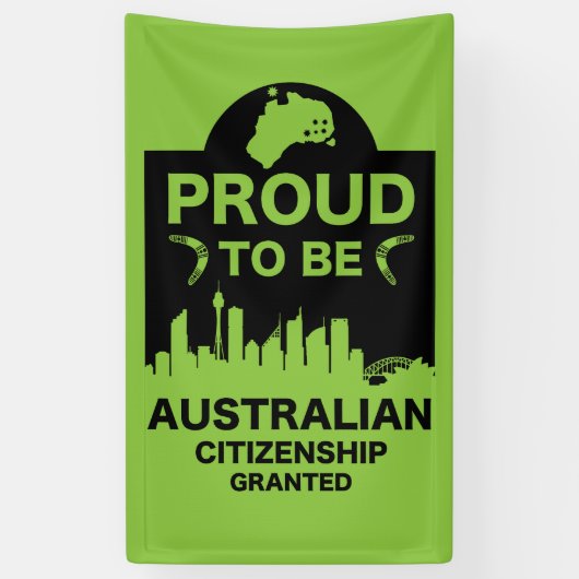 Australisch burgerschap Gift Spandoek (Verticaal)