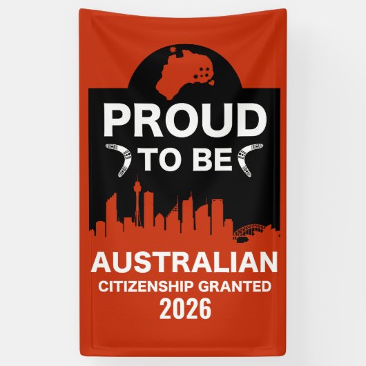 Australisch burgerschap Gift Spandoek (Verticaal)