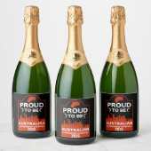 Australisch burgerschap Gift Sparkling Wijnetiket (Flessen)