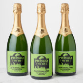 Australisch burgerschap Gift Sparkling Wijnetiket (Flessen)