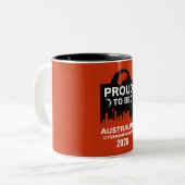 Australisch burgerschap Gift Tweekleurige Koffiemok (Voorkant links)