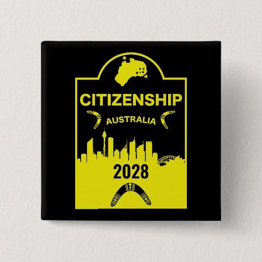 Australisch burgerschap Gift Vierkante Button 5,1 Cm (Voorkant)