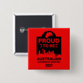 Australisch burgerschap Gift Vierkante Button 5,1 Cm (Voorkant /achterkant)