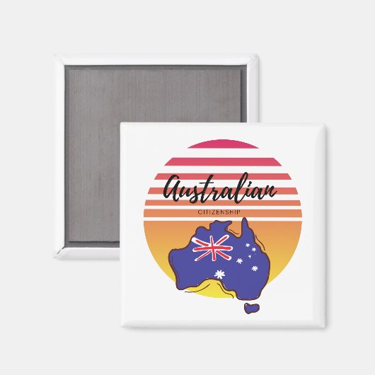 Australisch burgerschap magneet (Voorkant / Achterkant)