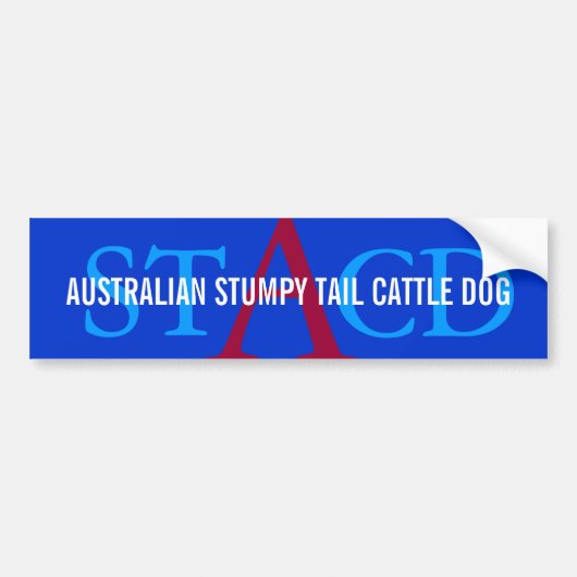 Australisch "Cattle Dog Monogram" Bumpersticker (Voorkant)