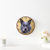 Australisch "Cattle Dog Portrait" Ronde Klok (Huis)