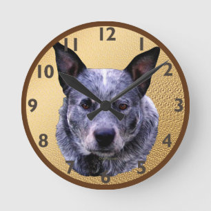 Australisch "Cattle Dog Portrait" Ronde Klok