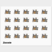 Australisch "Cattle Dog"-Western portret Ronde Sticker (Vel)
