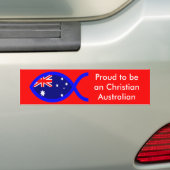 Australisch Christelijk vissymbool voor de vlag Bumpersticker (Op auto)