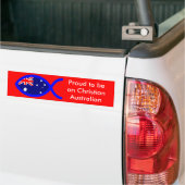 Australisch Christelijk vissymbool voor de vlag Bumpersticker (Op Truck)