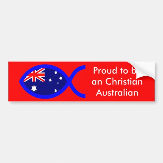 Australisch Christelijk vissymbool voor de vlag Bumpersticker (Voorkant)