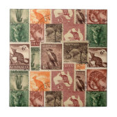 Australisch Collectie voor postzegels Tegeltje (Voorkant)
